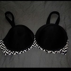 Black Chevron Bikini Top